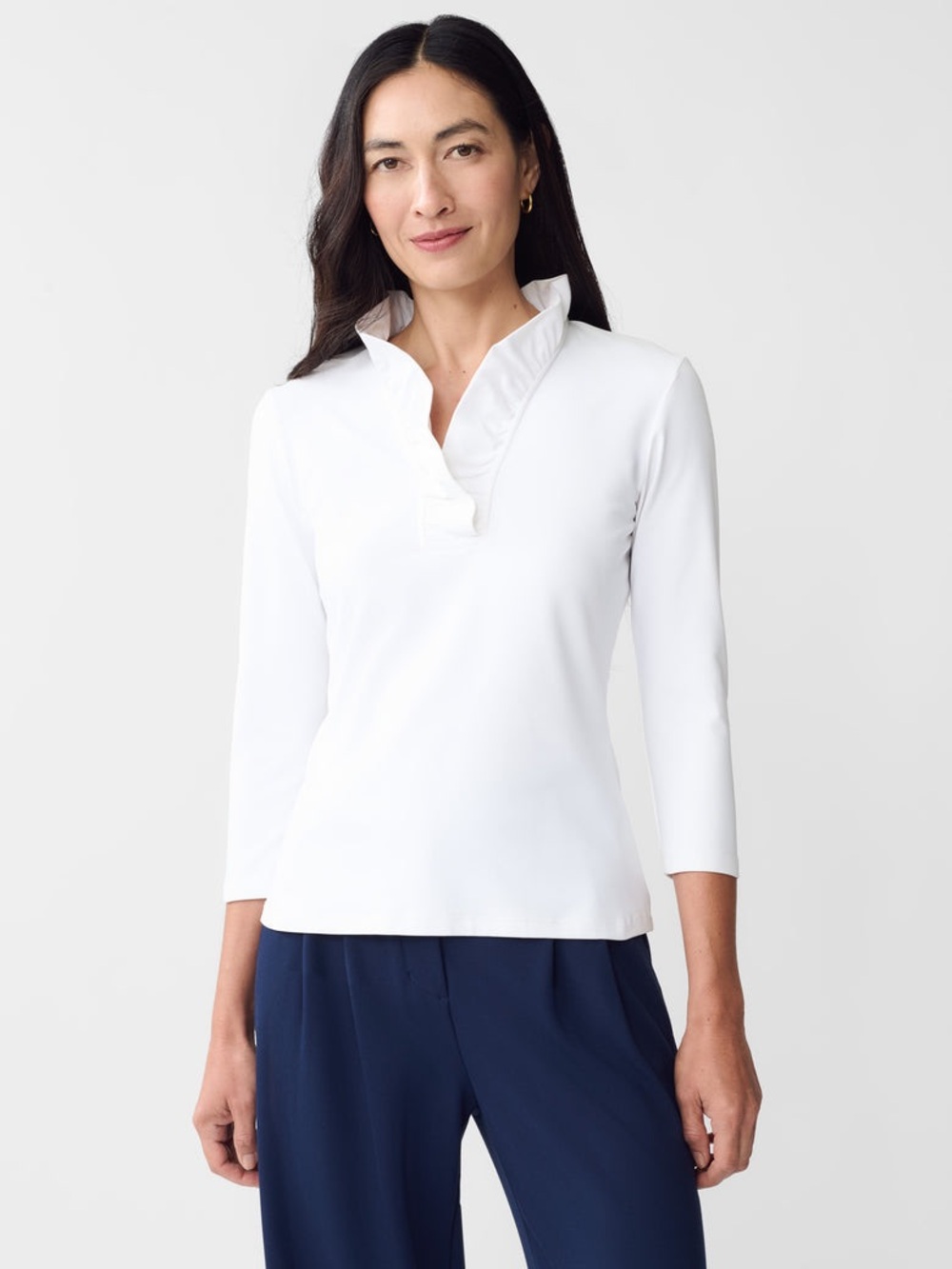 NWT J.McLaughlin Durham Ruffle Top